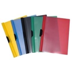 Chemise a clip en plastique - format A4 - 3mm - (par 5) - JAUNE