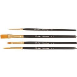 Pinceaux de maquillage en poils synthétiques (Lot de 4 assortis)