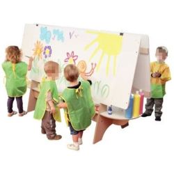 Chevalet de peinture Double face + Tablette - D: 120 x 200 x 70 cm