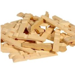Pinces à linge en bois naturel (sac de 200 x 1/2 pinces)