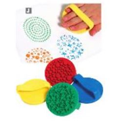 Tampon à doigt Fantaise en caoutchouc - Diam : 6 cm (Lot de 4)