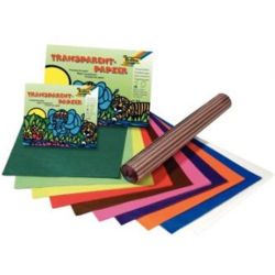 Papier Vitrail et Calque - 20 x 30 cm - 10 feuilles - Coul. Ass.