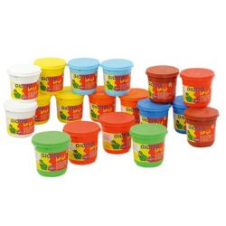 Pate à modeler GIOTTO Bébé - 18 pots de 220g - Coul. assorties