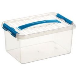 Bac de rangement + couvercle QLINE Transparent    6L