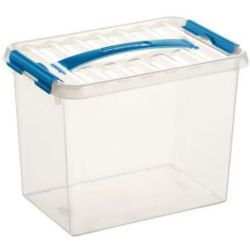 Bac de rangement + couvercle QLINE Transparent    9L