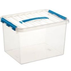 Bac de rangement + couvercle QLINE Transparent   22L