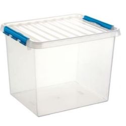 Bac de rangement + couvercle QLINE Transparent   52L