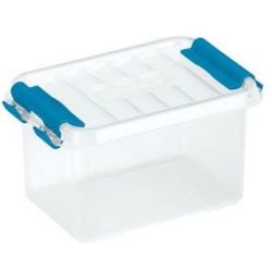 Bac de rangement + couvercle QLINE Transparent    0,4L