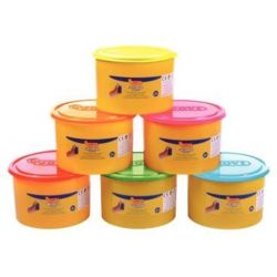 Pate à modeler JOVI Blandiver - 460gr - 6 pots Couleurs Fluo