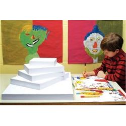 Feuille dessin 50x65cm 160g - BLANC (25 feuilles)