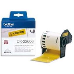 Rouleau étiq BROTHER DK22606 62mm x 15m jaune