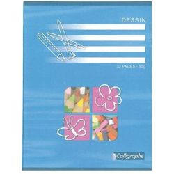 Cahier de dessin 17x22cm Piqures 32 p -90g CLAIREFONTAINE