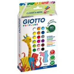 Pate à modeler GIOTTO Patplume - 18 x 20g - Coul. assorties