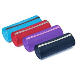 Trousse ronde en tissus WONDAY - 22 x 7 cm - Coul. Assorties