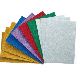 Mousse en feuille à découper pailletté - Format 45x30cm 2mm - ROUGE
