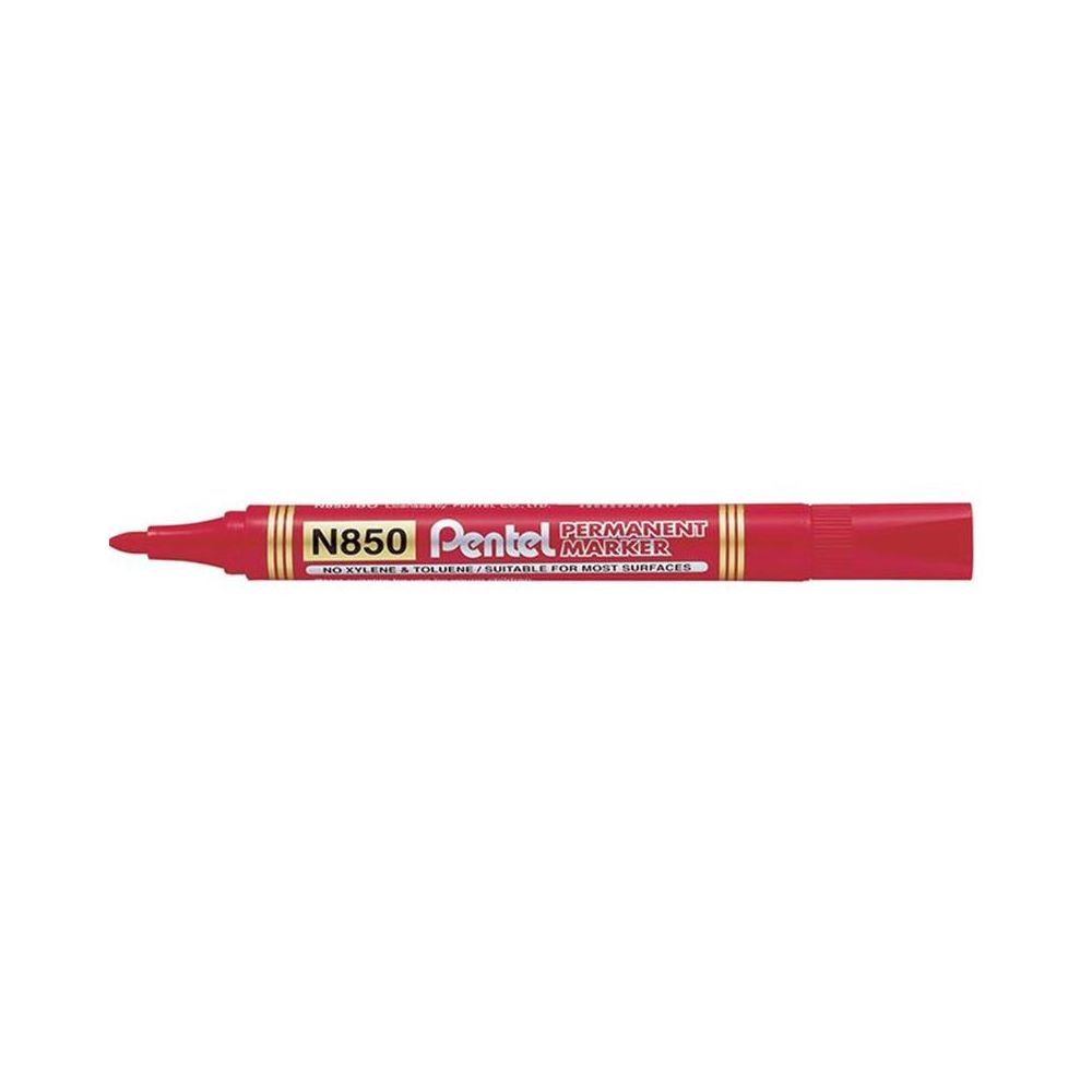 Marqueur perm. PENTEL N850 - Biseau. 1 à 4mm - ROUGE