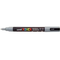Marqueur gouache POSCA - Ogive fine 1.5mm - PC-3M GRIS