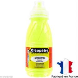 Gouache liquide à effet mat 250 ml CLEOPATRE Fluo JAUNE