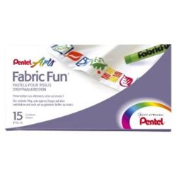 Pastels pour tissus PENTEL - Diamètre 8mm - Boîte de 15