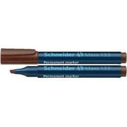 Marqueur perm. SCHNEIDER Maxx 133 - Biseau. 1 à 4mm - MARRON