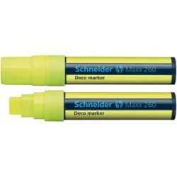 Marqueur Craie SCHNEIDER Maxx 260 - Pointe 5 +15mm - JAUNE FLUO