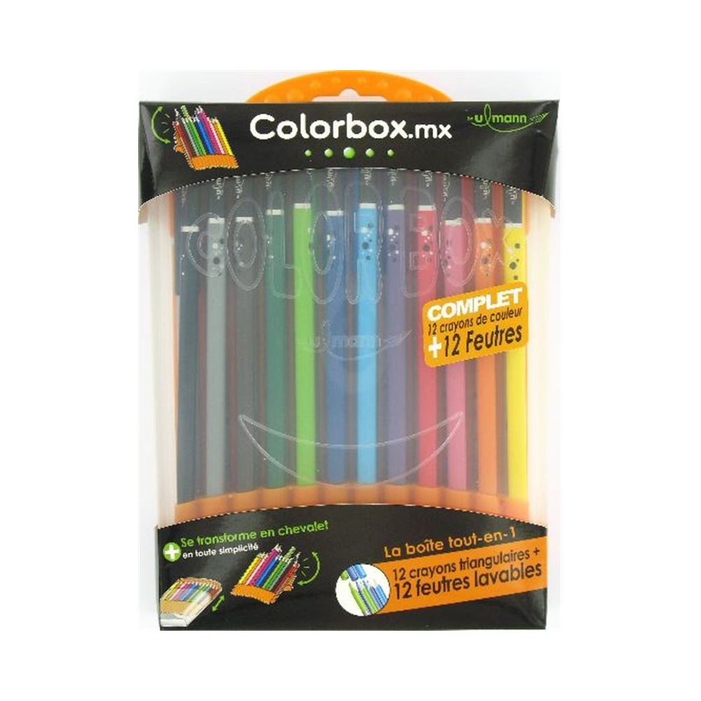 Feutre Couleur + Crayons couleur ULMANN - Chevalet COLORBOX