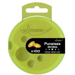 Punaises dorées ULMANN 1 pointe (boite de 80)