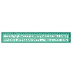 Regle avec trace lettres 30cm - Lettre 8mm