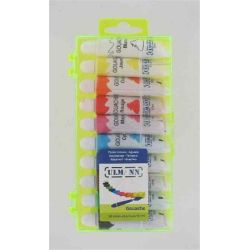 GouacheTube plastique ULMANN 10ml - 10 couleurs (Boîte plastique)