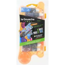 Gouache Tube plastique ULMANN (10x10ml) + Pinceau + Gobelet