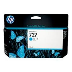 Cart HP N°727 Cyan - B3P19A - DesignJet T1500/2500/920 (130ml)**