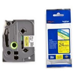 Ruban BROTHER P-TOUCH - 24mm Noir/Jaune - TZ-651 (8 m)