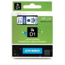 Ruban DYMO D1 - 12mm Bleu/Transparent pour titreuse - 45011 (7 m)