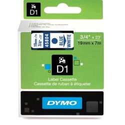 Ruban DYMO D1 - 19mm Bleu/Blanc pour titreuse - 45804 (7m)