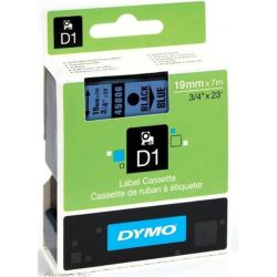 Ruban DYMO D1 - 19mm Noir/Bleu pour titreuse - 45806 (7m)