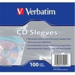 Pochettes CD/DVD VERBATIM pour classeur (par 100)