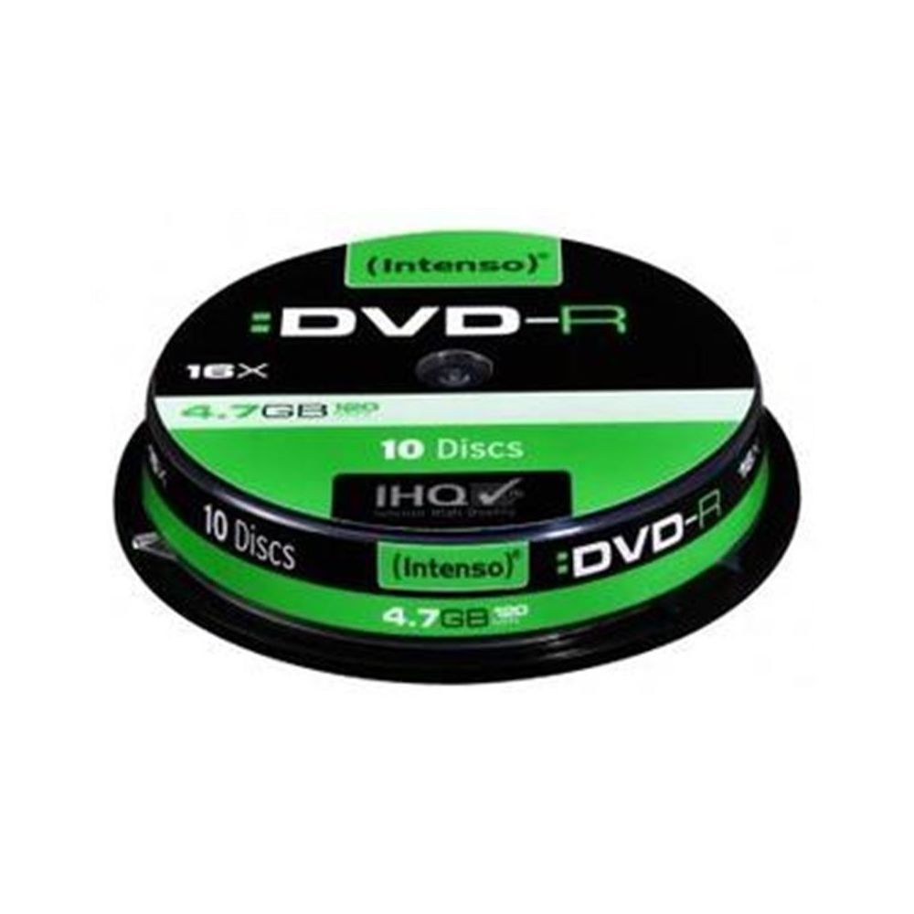 DVD-R INTENSO 4.7 Go - Vitesse: 16X  - Spindle box (par 10)
