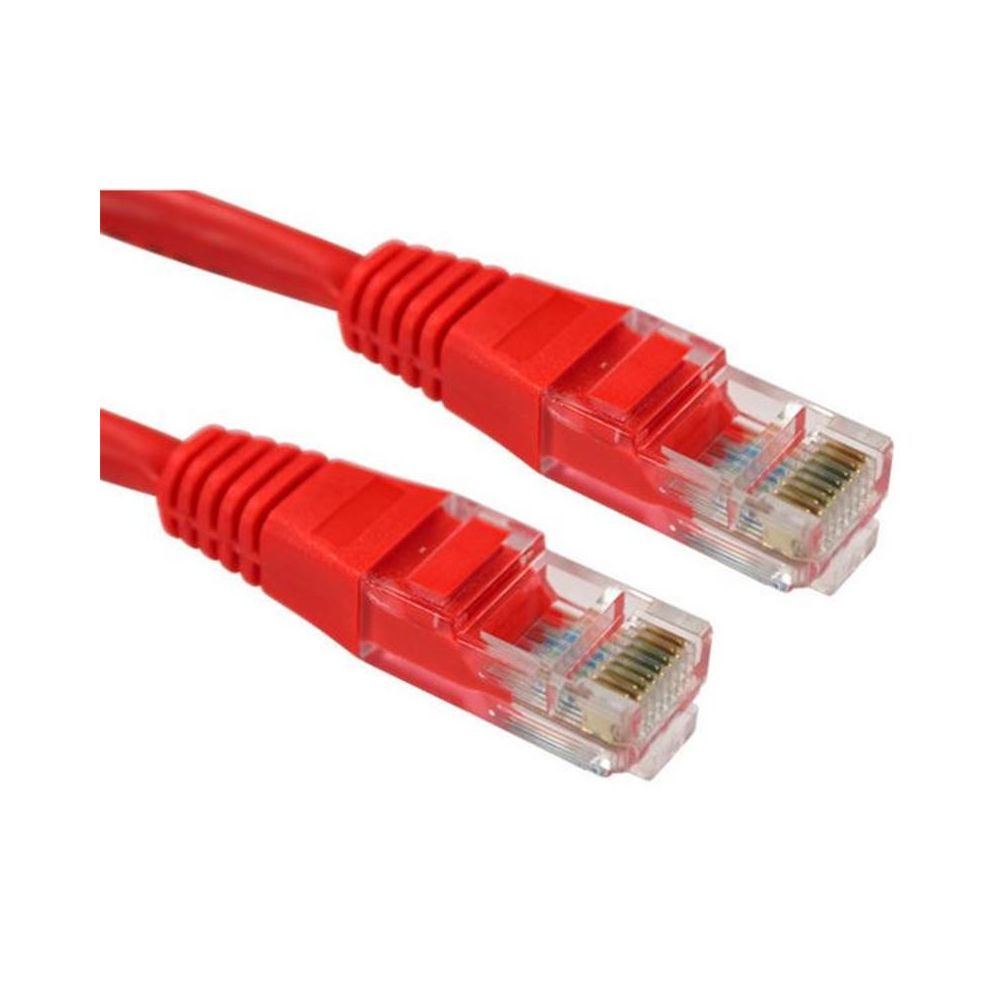 Cordon patch blindé Cat. 6 S/FTP cuivre 250 Mhz 3m - rouge