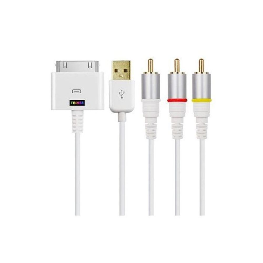 Cable audio/vidéo for iPod/iPhone/ipad