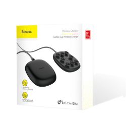 Chargeur induction ventouse 10W Noir