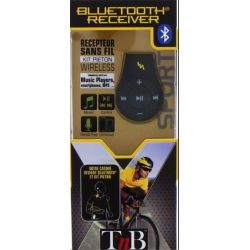 Récepteur Audio sans fil Bluetooth + micro noir