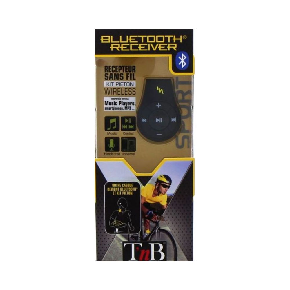 Récepteur Audio sans fil Bluetooth + micro noir