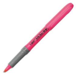 BIC Brite Liner Grip marqueur 12 pièce(s) Pointe biseautée Rouge