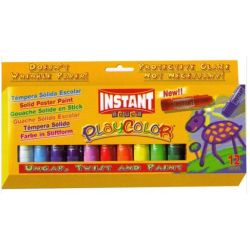 Gouache solide en stick INSTANT Playcolor - 10g (12 coul.) 10731