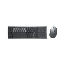 DELL KM7120W clavier RF sans fil + Bluetooth QWERTY Nordique Gris, Titane