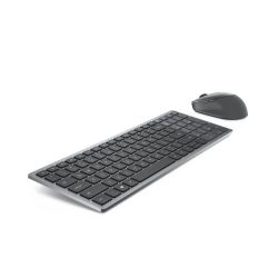 DELL KM7120W clavier RF sans fil + Bluetooth QWERTY Nordique Gris, Titane