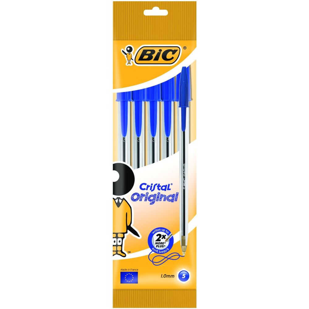 BIC 802052 stylo à bille Bleu 5 pièce(s)