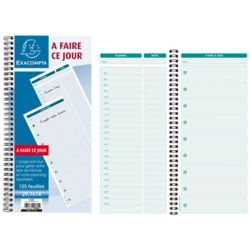 Carnet  "A FAIRE CE JOUR" - A4 EXACOMPTA - 125 feuilles