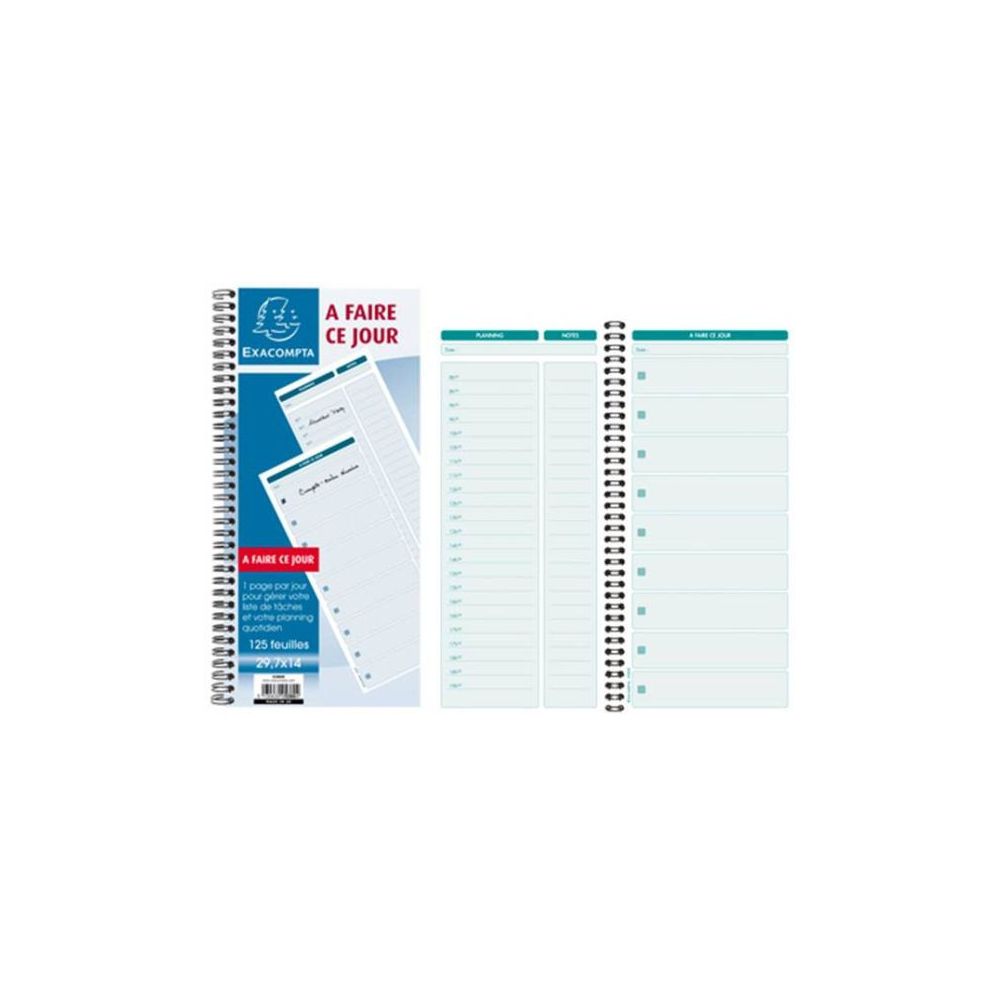 Carnet  "A FAIRE CE JOUR" - A4 EXACOMPTA - 125 feuilles