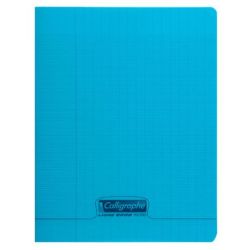 Cahier 17x22cm Séyès 60 p Piqûre 90g Polypro BLEU  CLAIREFONTAINE